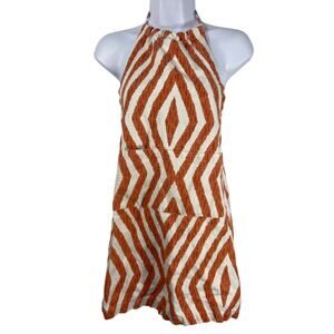 John Robshaw Orange & White Kitchen Apron One SIze